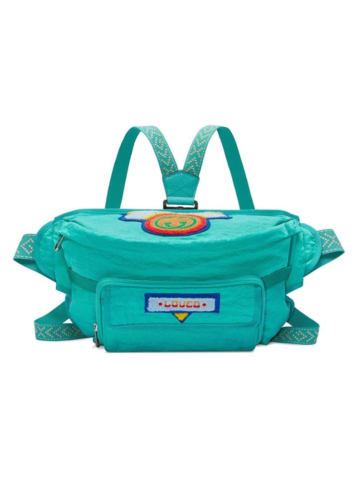 Gucci Belt Bag With Gucci '80s Patch - Blue