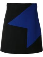 Msgm Geometric Motif Mini Skirt - Black