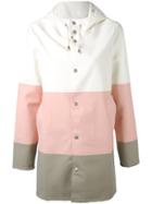Stutterheim - Colour Block Raincoat - Women - Cotton/polyester/pvc - S, White, Cotton/polyester/pvc