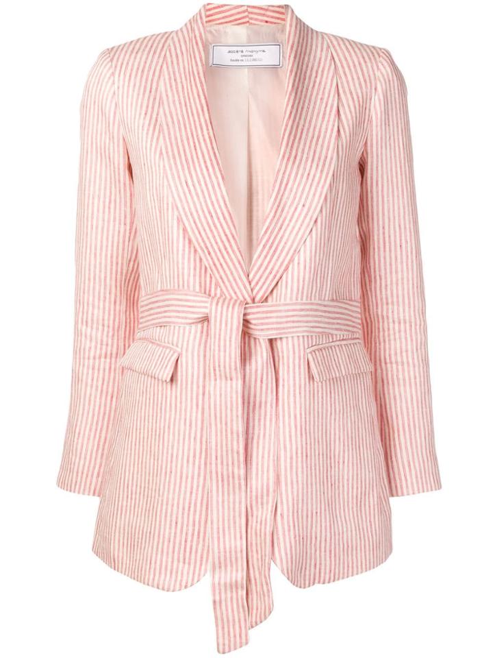 Société Anonyme Striped Belted Jacket - Red