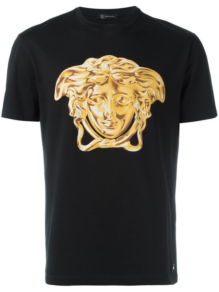 Versace Medusa Head T-shirt, Men's, Size: Large, Black, Cotton