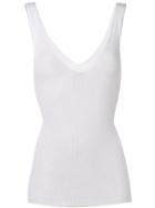 Isabel Benenato Fitted Knit Tank Top - White
