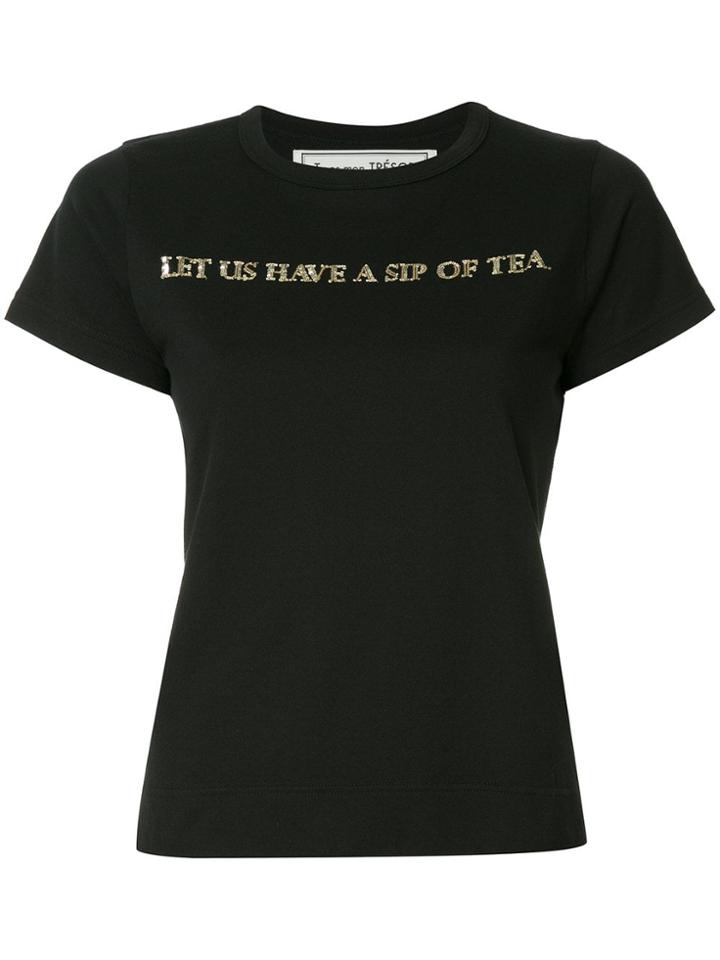 Tu Es Mon Trésor Let's Have A Sip Of Tea T-shirt - Black
