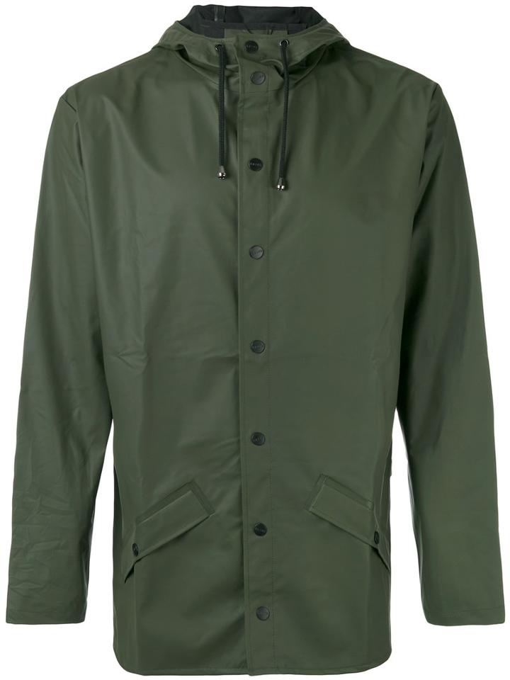 Rains - Hooded Rain Jacket - Men - Polyester/polyurethane - Xs, Green, Polyester/polyurethane