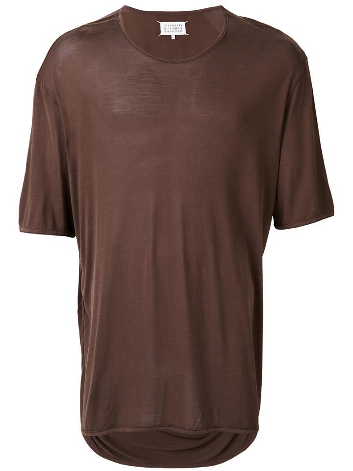 Maison Margiela - Basic Short Sleeve T-shirt - Men - Cotton - 50, Brown, Cotton