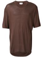 Maison Margiela - Basic Short Sleeve T-shirt - Men - Cotton - 50, Brown, Cotton