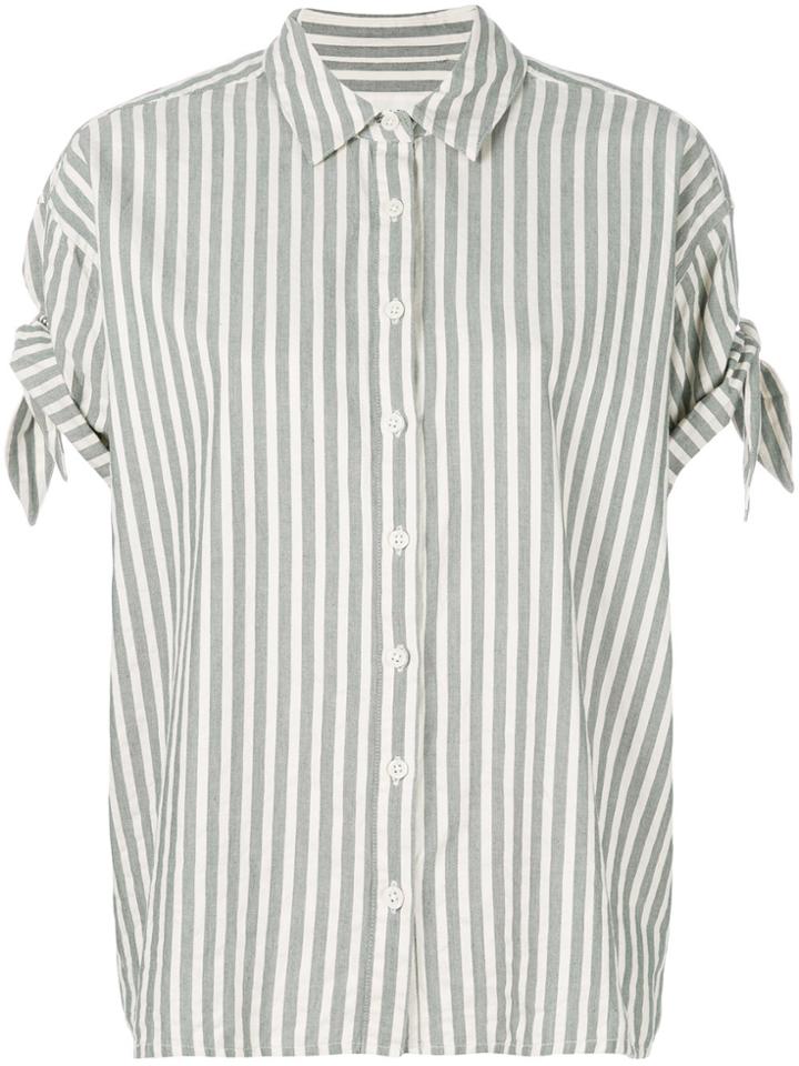 The Great Striped Tie Sleeve Shirt - Green