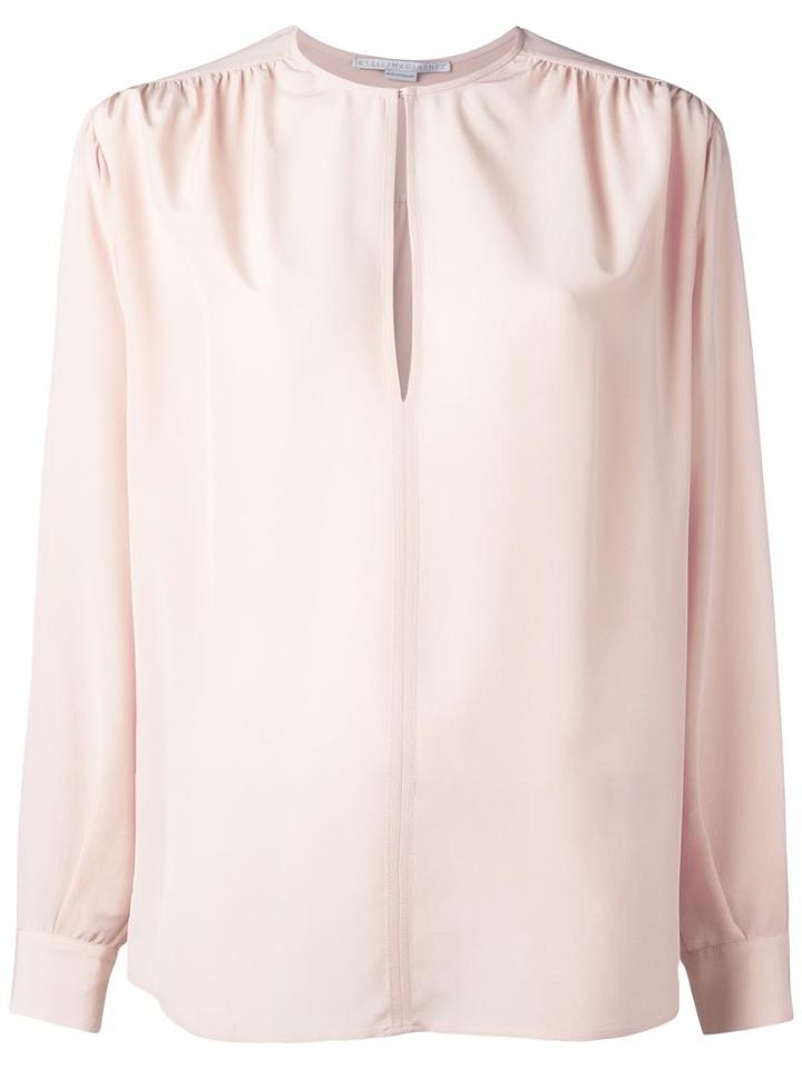 Stella Mccartney Front Keyhole Shirt, Women's, Size: 44, Pink/purple, Silk