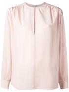 Stella Mccartney Front Keyhole Shirt, Women's, Size: 44, Pink/purple, Silk