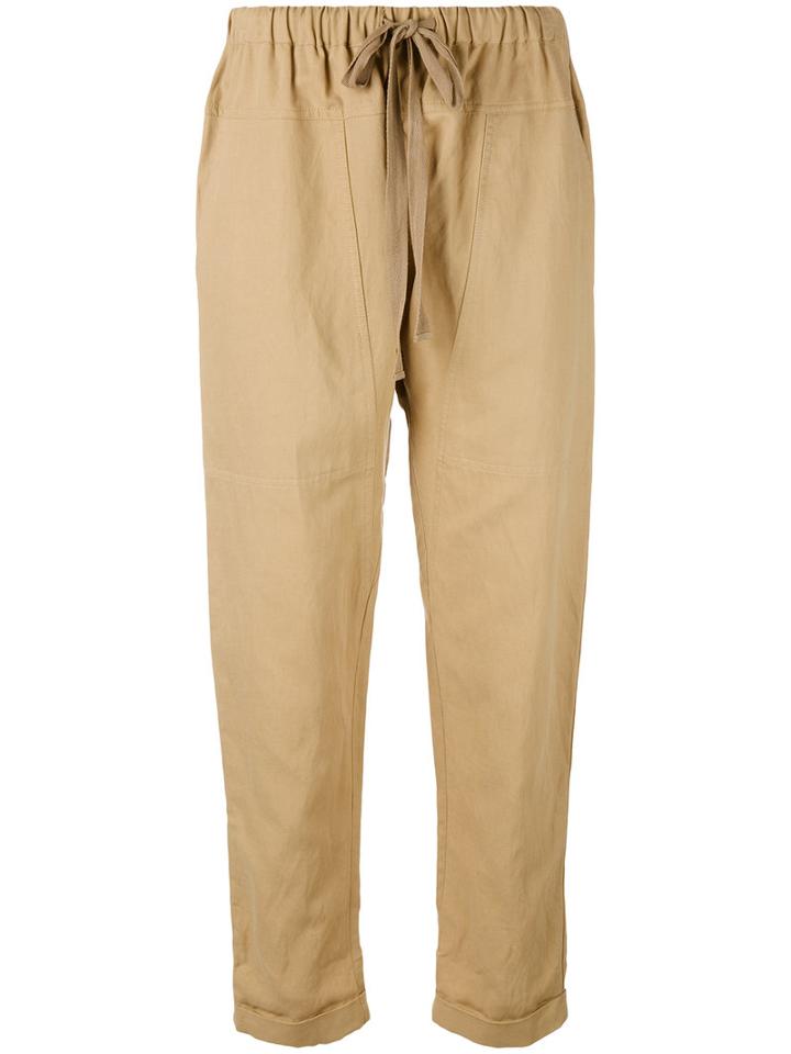 Ulla Johnson - Vega Trousers - Women - Cotton/linen/flax/tencel - 6, Nude/neutrals, Cotton/linen/flax/tencel