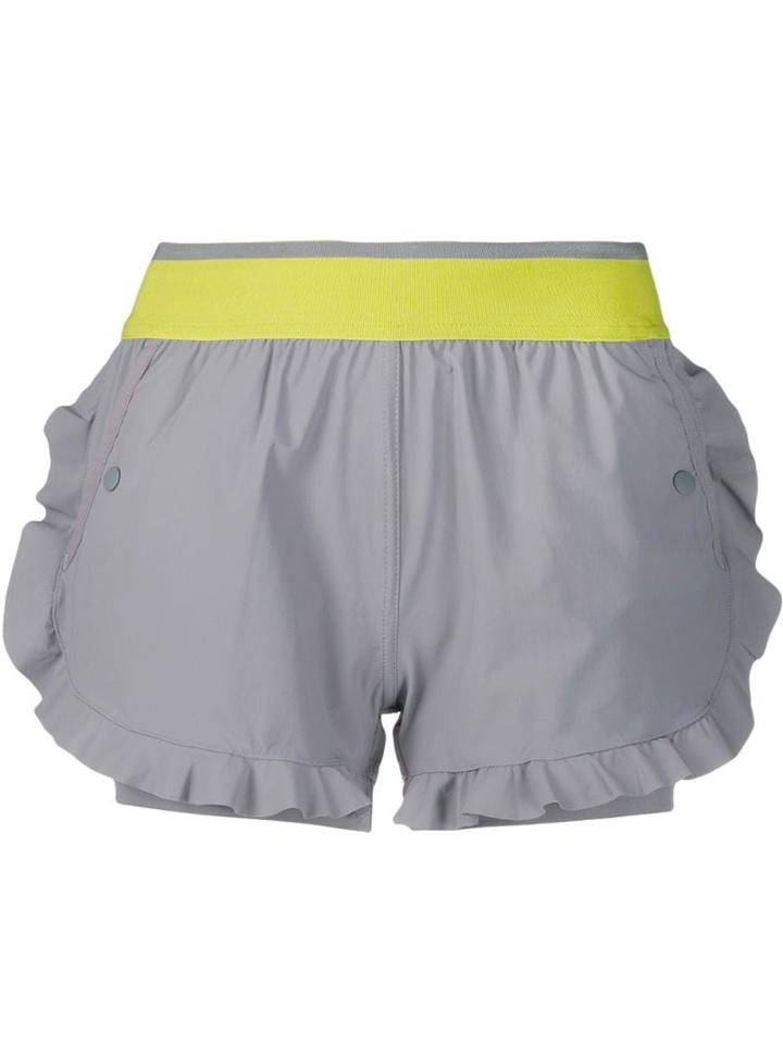 Adidas By Stella Mccartney Ruffled Shorts - Grey