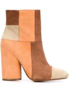Derek Lam 10 Crosby Patchwork Block Heel Boots - Brown