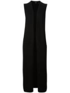 Theory Long Sleeveless Cardi-coat - Black