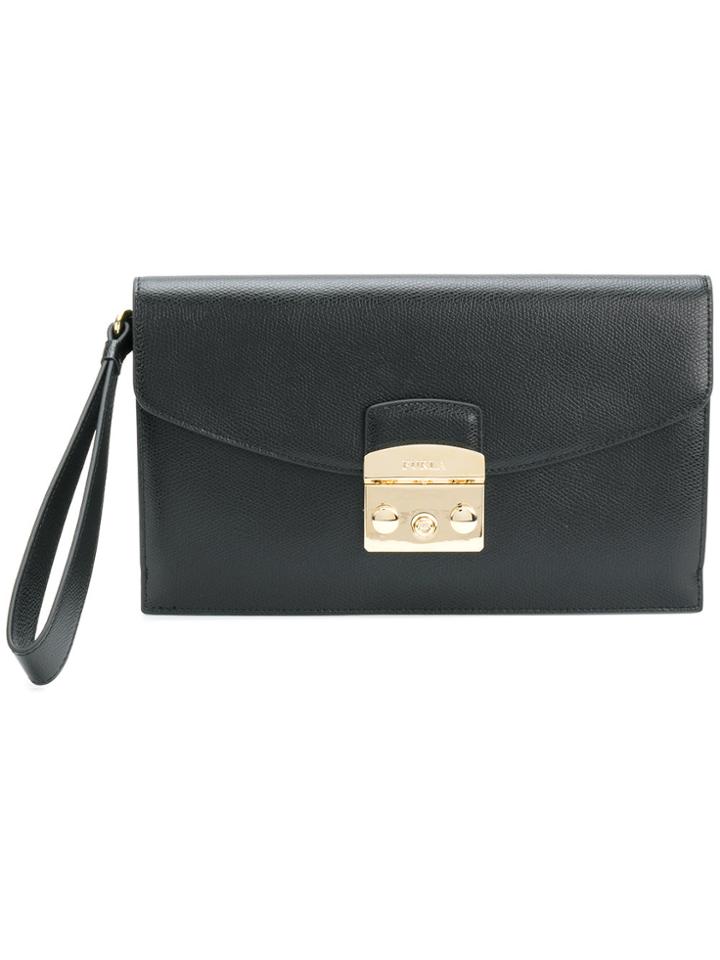 Furla Metropolis Envelope Clutch - Black