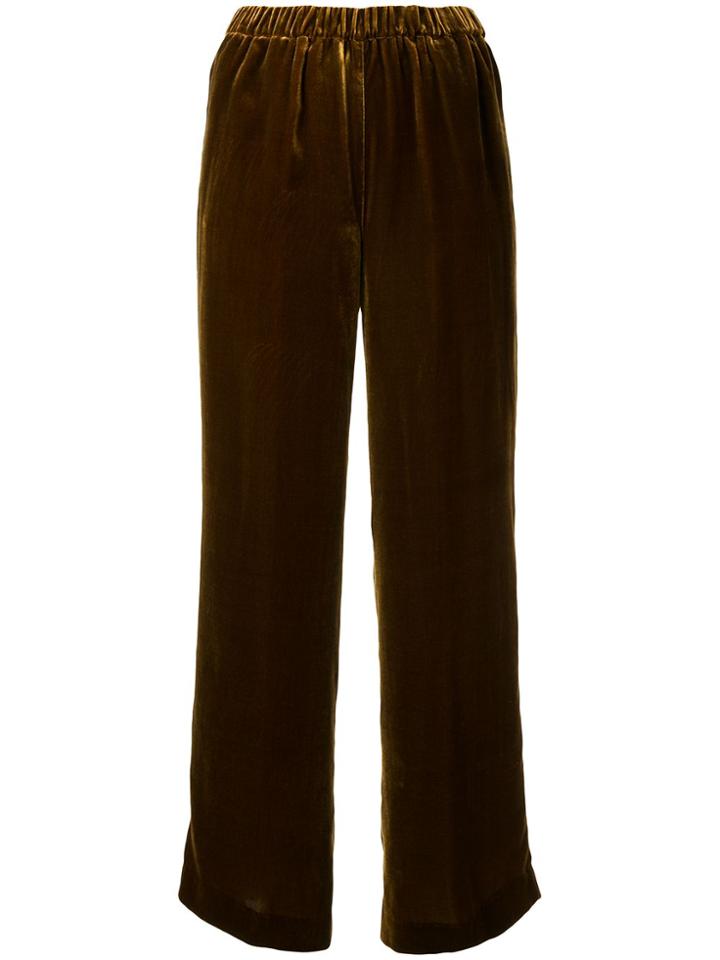 Aspesi Wide-leg Velvet Trousers - Brown