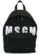 Msgm Logo Print Backpack