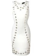 Philipp Plein Cut-out Detail Dress, Women's, Size: Small, White, Viscose/polyester/spandex/elastane/zamac