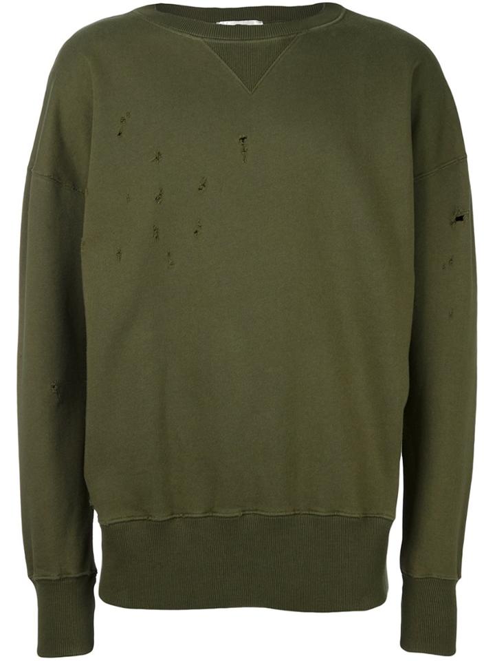 Faith Connexion Destroyed Sweatshirt - Green