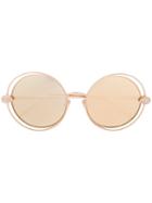 Boucheron Eyewear Swarovski Crystal-embellished Round Frame Sunglasses