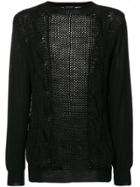 Balmain Loose Knit Pullover - Black