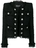 Balmain Boucle Knit Jacket - Black