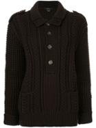 Gucci Pre-owned Cable Knit Jumper - Black
