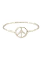 Aurelie Bidermann Thin Peace Ring, Women's, Size: 6, Metallic, Silver