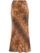 Andamane Bias Cut Skirt - Brown