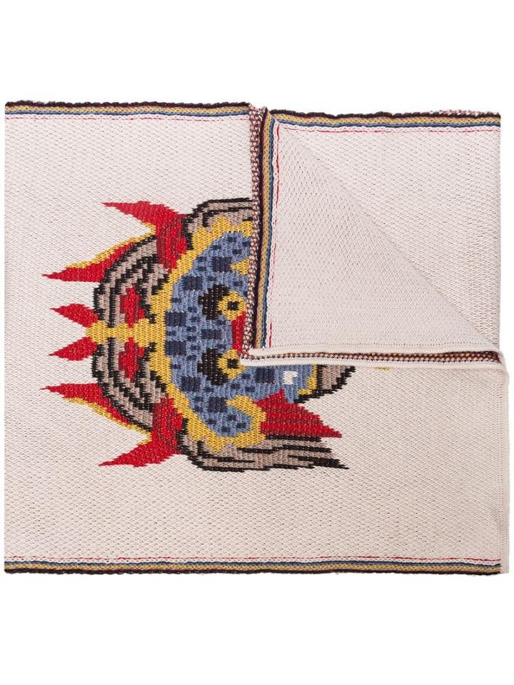Kirin Peggy Gou Hateae Jacquard Wool Scarf - White