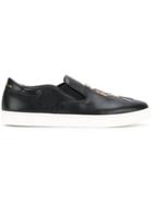 Dolce & Gabbana London Slip-on Sneakers With Designers' Patches -