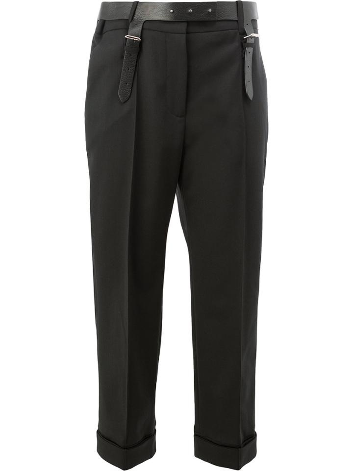Vera Wang Cropped Tailored Trousers - Black