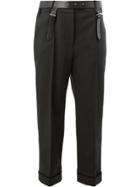 Vera Wang Cropped Tailored Trousers - Black