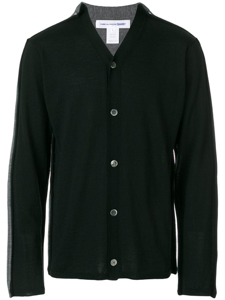 Comme Des Garçons Shirt Patchwork Buttoned Cardigan - Black