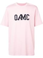 Oamc Logo Print T-shirt, Men's, Size: Medium, Pink/purple, Cotton