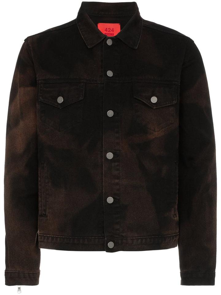 424 424 X Armes Bleach Trucker Jacket - Brown