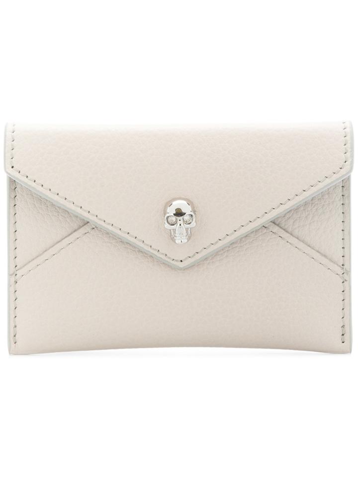 Alexander Mcqueen Skull Flap Wallet - Nude & Neutrals
