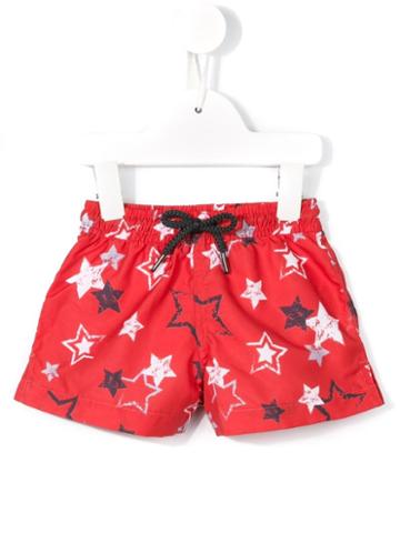 Sunuva - Starts Print Swim Short - Kids - Polyester - 3-6 Mth, Red