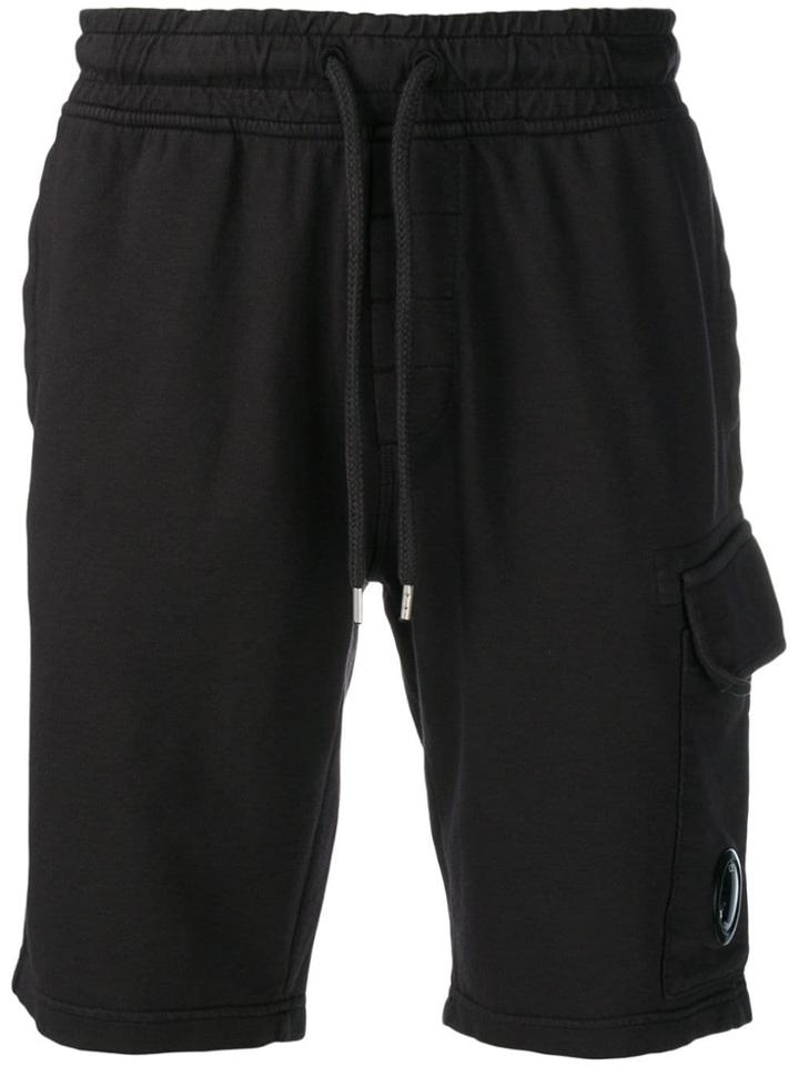 Cp Company Lens Track Shorts - Black