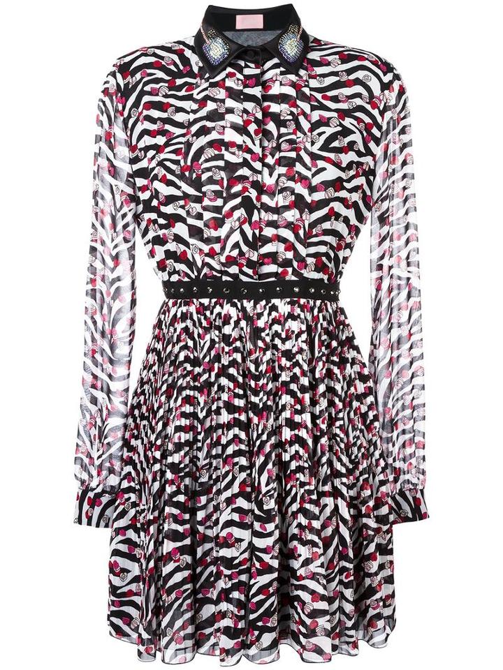 Giamba Pleated Longsleeved Dress, Women's, Size: 42, Polyester