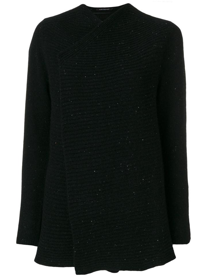 Luisa Cerano Double Breasted Cardigan - Black