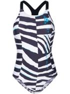 Adidas By Stella Mccartney Zebra Print Swimsuit - White