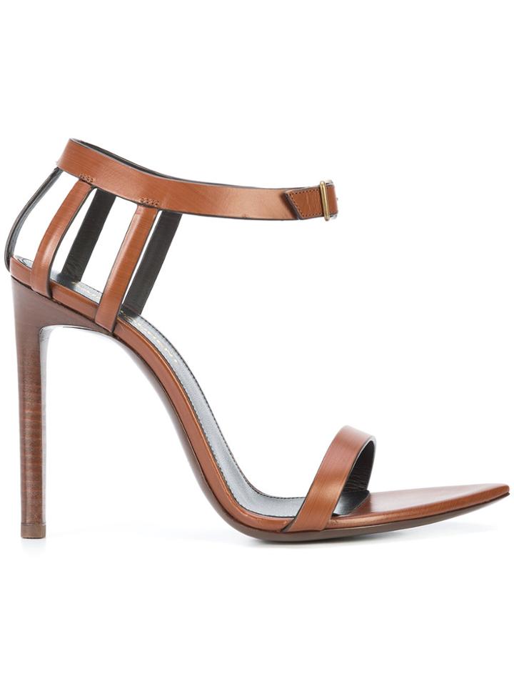 Saint Laurent Majorelle 105 Painted Sandals - Brown