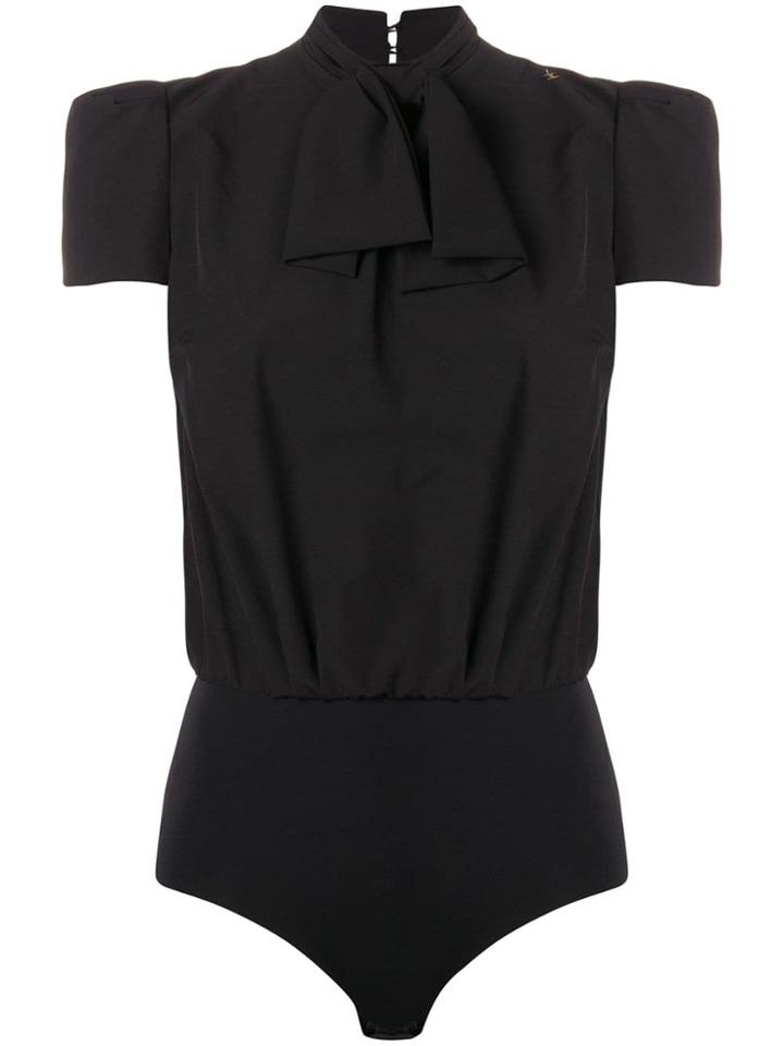 Elisabetta Franchi Bow Tie Bodysuit - Black