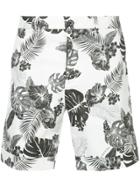 Loveless Leaf Print Shorts - White