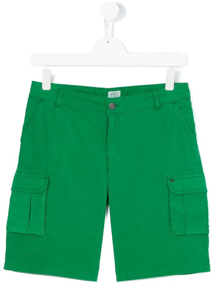 Armani Junior - Cargo Shorts - Kids - Cotton/spandex/elastane - 16 Yrs, Green