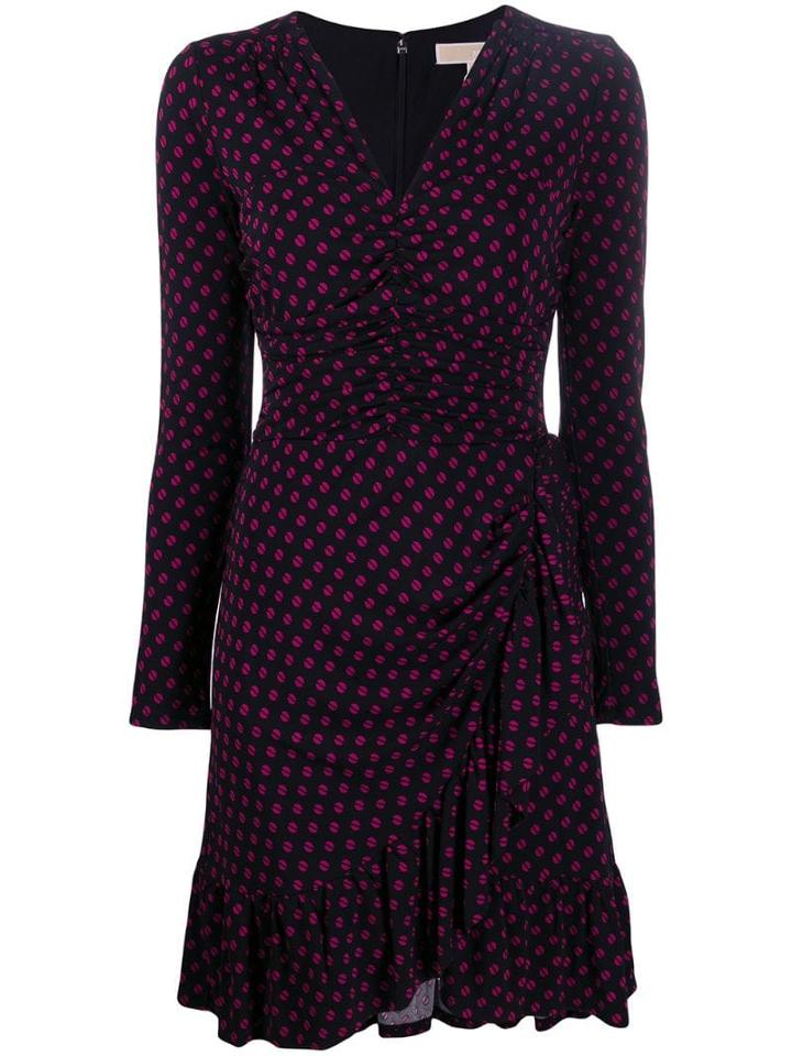 Michael Michael Kors Sliced-dot Print Dress - Black