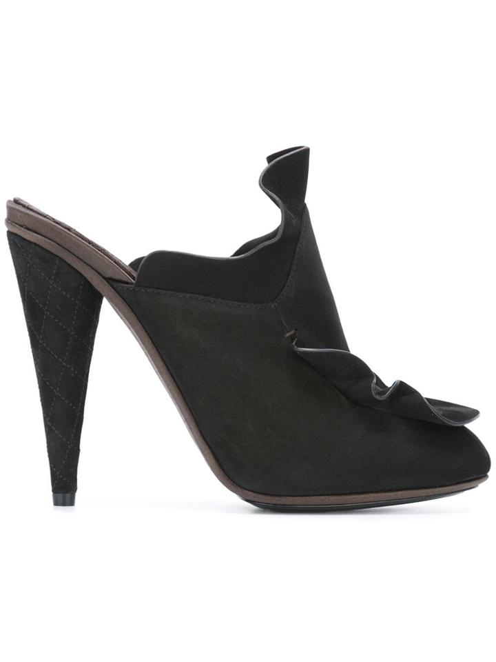 Fendi 'waves' Mules - Black