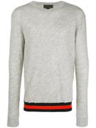 Stella Mccartney Striped Knit Sweater - Grey
