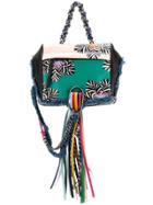 Diesel Patterned Tassel Backpack - Multicolour