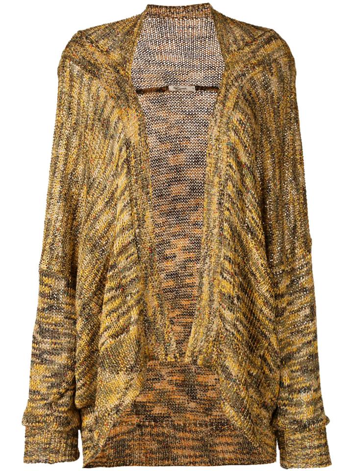 Mes Demoiselles Pattern Knit Cardigan - Yellow & Orange